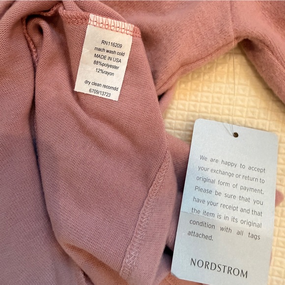 Velvet Torch Light Pink Long Sleeve Mini Dress – Size M - Picture 7 of 8